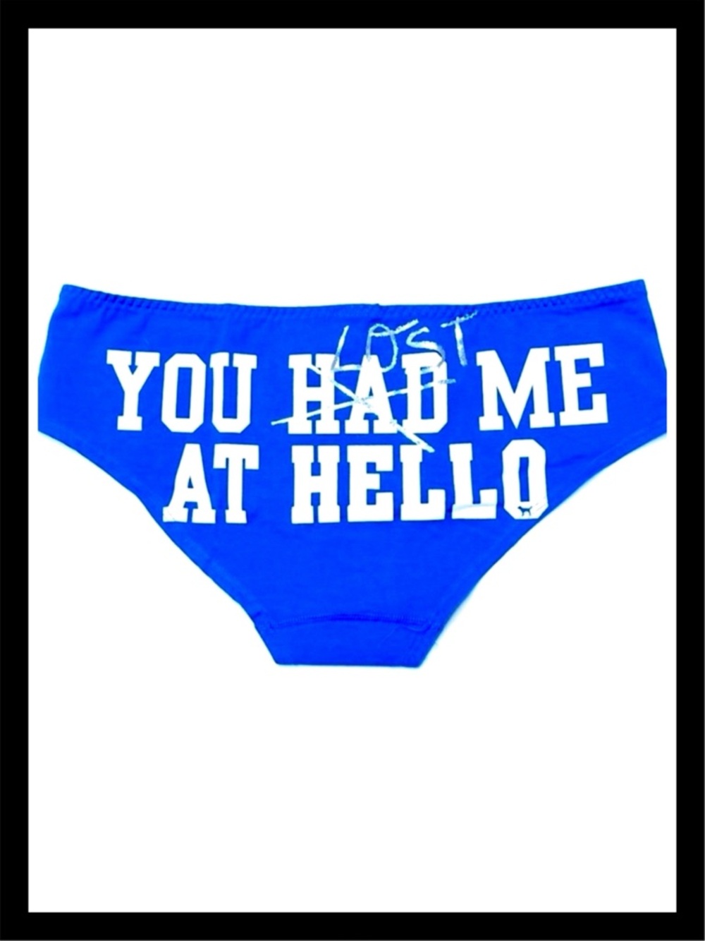 💕ⓅⒾⓃⓀ ⓋⓈ “YOU HAD/LOST ME AT HELLO” Extra Low Rise Hipster Panties NWT💕